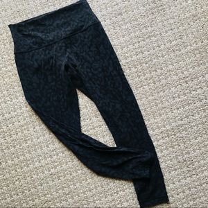 lululemon athletica Black Subtle Print High-Rise Leggings